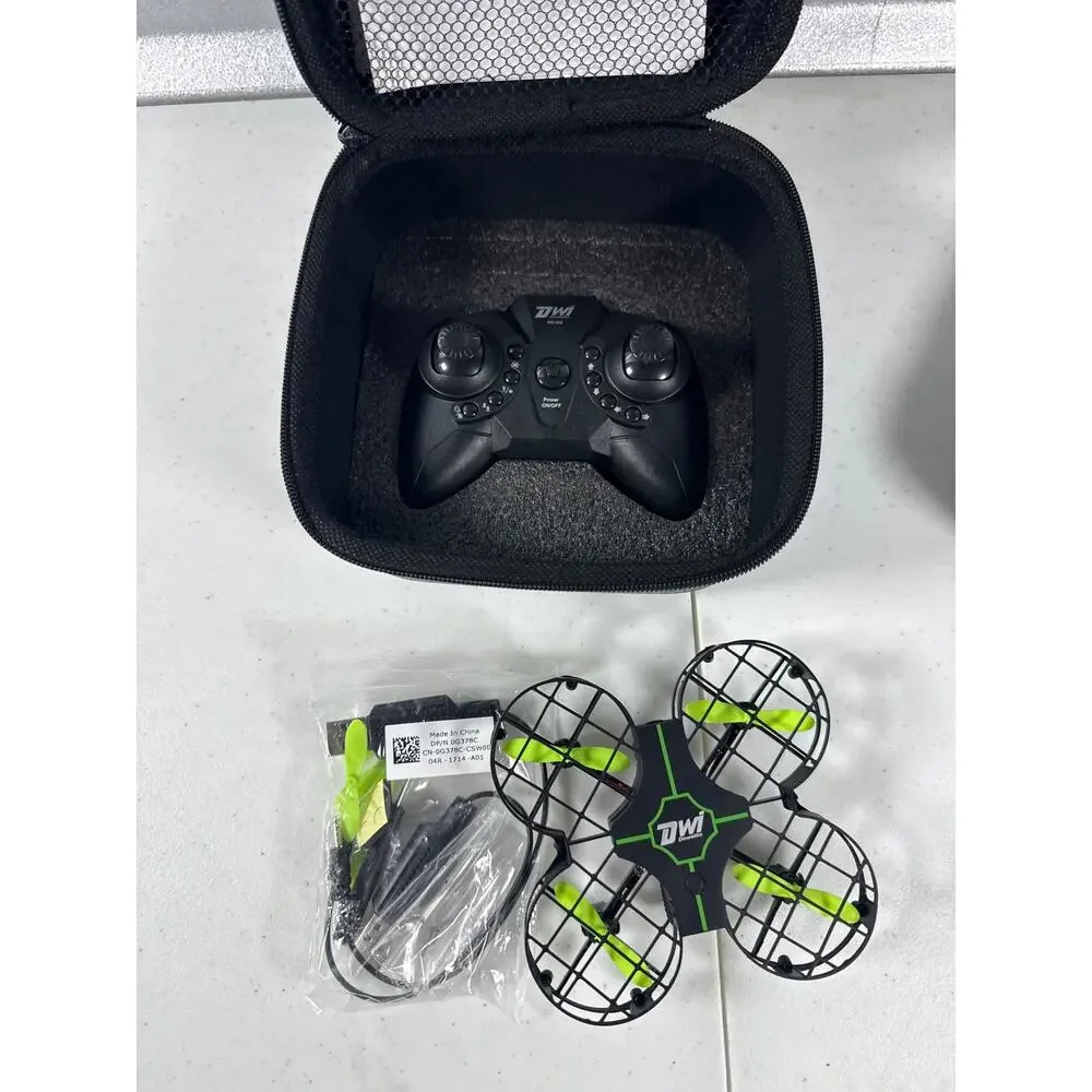 Dwi Dowellin D2 Mini Drone RC Quadcopter Remote Case Open Box